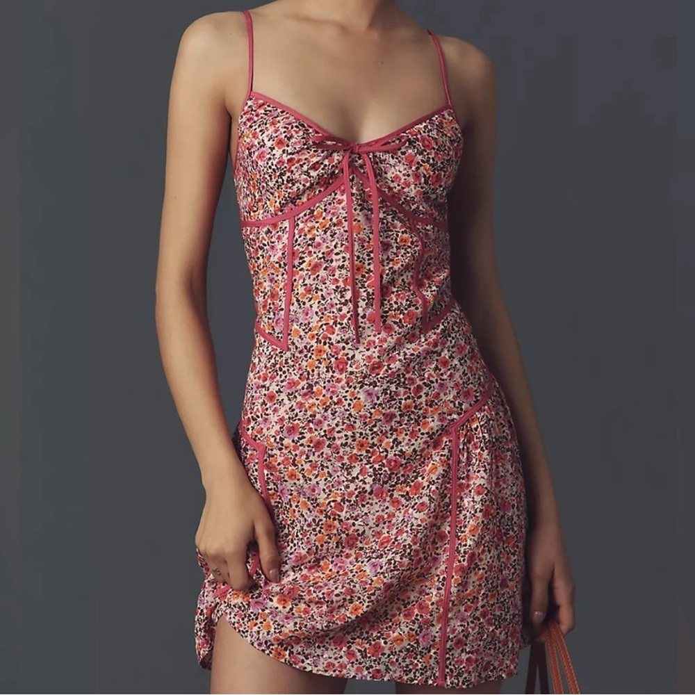 Anthropologie Floral Mini Dress- XSM